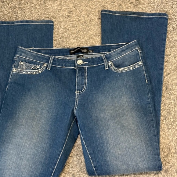 Twenty black Rue21 Blue Boot Cut Jeans Classic Denim size 11/12 R - Picture 1 of 6